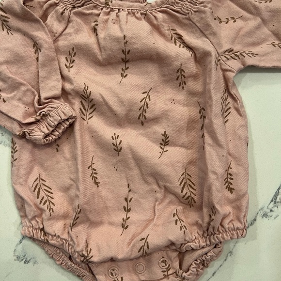 Carter's Blush Leaf Print Bodysuit - Picture 2 of 3